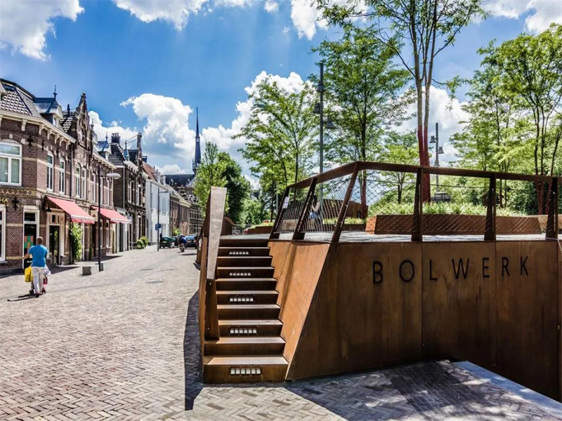 Industrial Landscape corten steel garden edging For Park Project